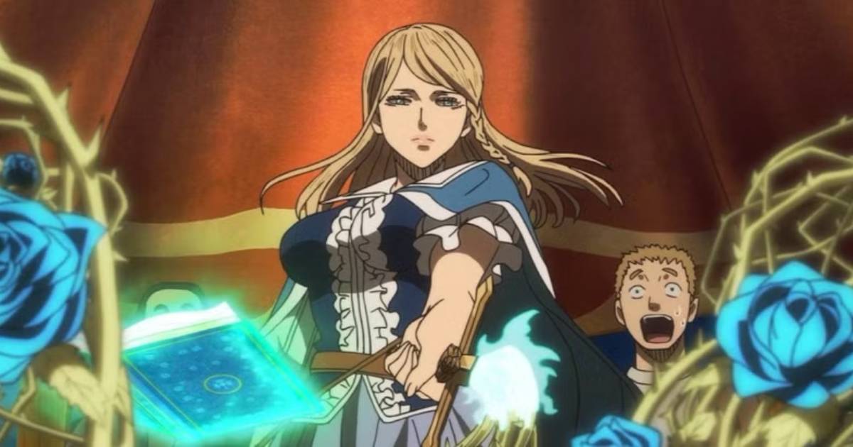 Charlotte Black Clover được biết đến là đội trưởng của Hoa Hồng Lam