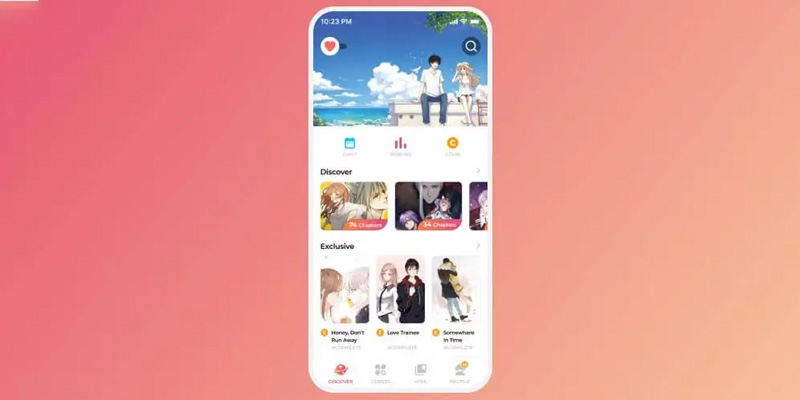 giao-dien-app-miki-ebook App WebComic- ứng dụng đọc truyện tranh phổ biến.