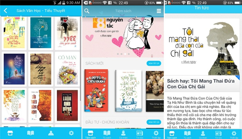 ung-dung-doc-truyen-weeboo-den-tu-han-quoc Giao diện app Miki Ebook